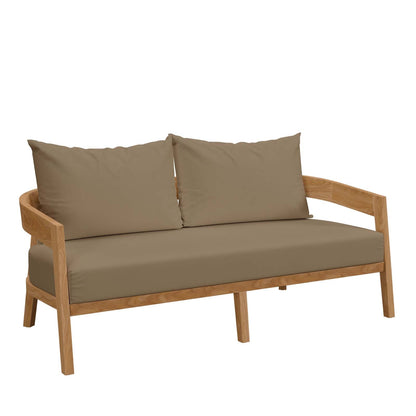 Brisbane 6-Piece Teak Wood Outdoor Patio Set by Modway
