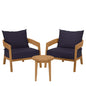 Brisbane 3-Piece Teak Wood Outdoor Patio Set by Modway