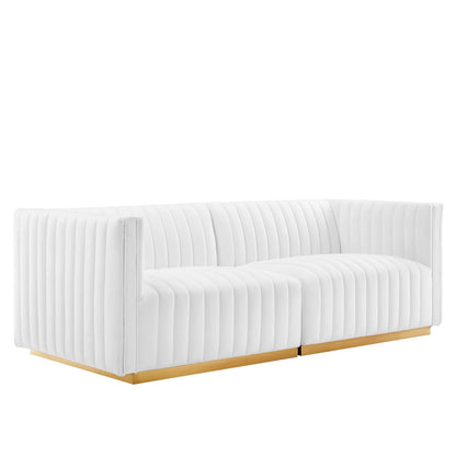 Conjure Channel Tufted Performance Velvet Loveseat by Modway