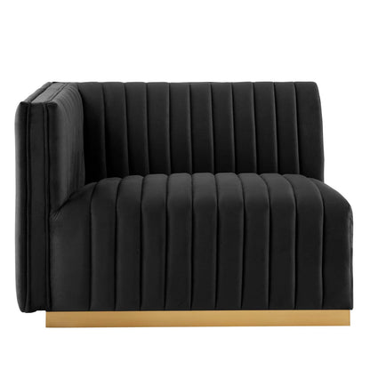 Conjure Channel Tufted Performance Velvet Sofa in