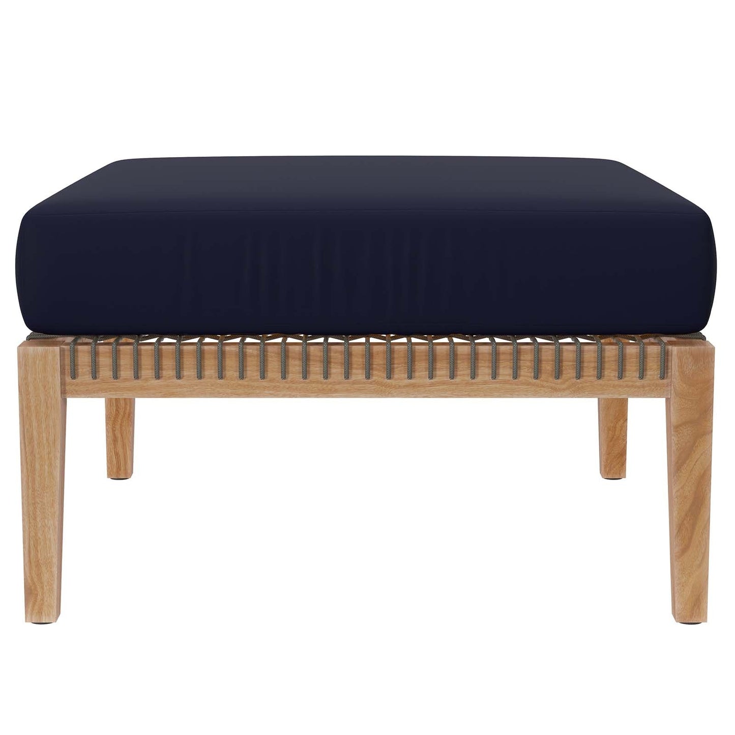 Clearwater Outdoor Patio Teak Wood Ottoman by Modway