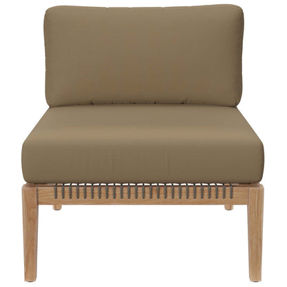 Clearwater Outdoor Patio Teak Wood Armless Chair by Modway