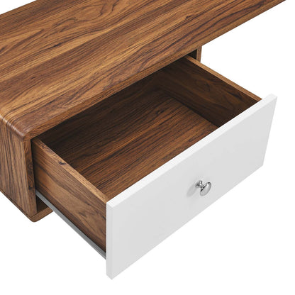 Transmit 55" Wall Mount Corner Wood Office Desk by Modway