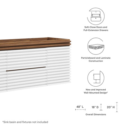 Render 48" Single Sink Compatible (Not Included) Bathroom Vanity Cabinet by Modway