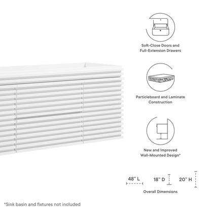 Render 48" Single Sink Compatible (Not Included) Bathroom Vanity Cabinet by Modway