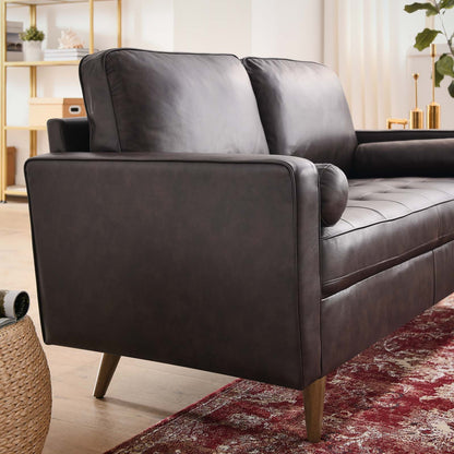 Valour Leather Loveseat by Modway