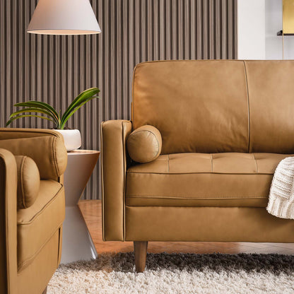 Valour 88" Leather Sofa by Modway