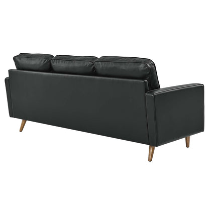 Valour 78" Leather Apartment Sectional Sofa by Modway