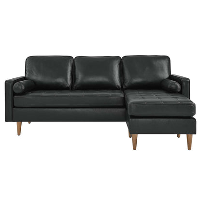 Valour 78" Leather Apartment Sectional Sofa by Modway