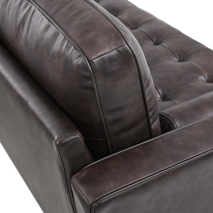 Valour 78" Leather Apartment Sectional Sofa by Modway