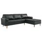 Valour 98" Leather Sectional Sofa by Modway