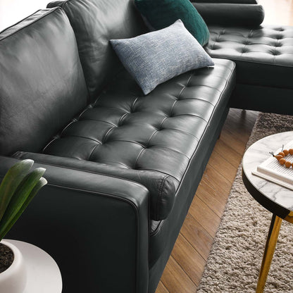 Valour 98" Leather Sectional Sofa by Modway