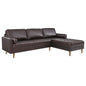 Valour 98" Leather Sectional Sofa by Modway