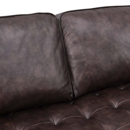 Valour 98" Leather Sectional Sofa by Modway