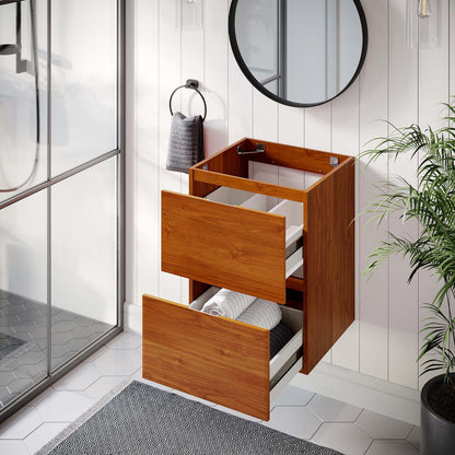 Scenic 18" Wall-Mount Bathroom Vanity Cabinet (Sink Basin Not Included) by Modway