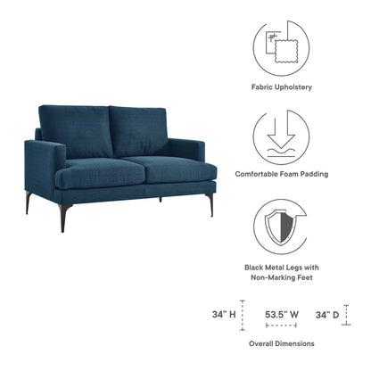 Evermore Upholstered Fabric Loveseat by Modway