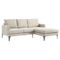 Evermore Right-Facing Upholstered Fabric Sectional Sofa by Modway
