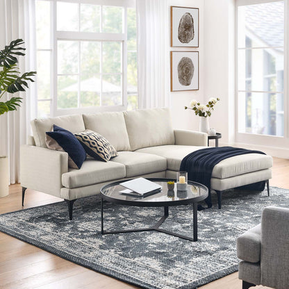 Evermore Right-Facing Upholstered Fabric Sectional Sofa by Modway