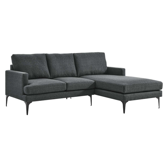 Evermore Right-Facing Upholstered Fabric Sectional Sofa by Modway