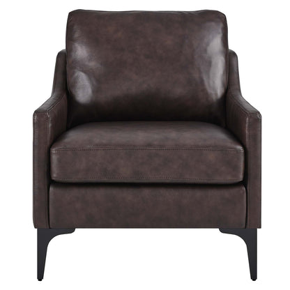 Corland Leather Armchair by Modway