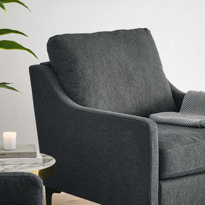 Corland Upholstered Fabric Armchair by Modway