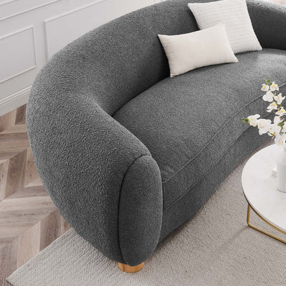 Abundant Boucle Upholstered Fabric Sofa by Modway