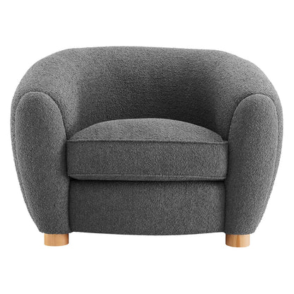Abundant Boucle Upholstered Fabric Armchair by Modway