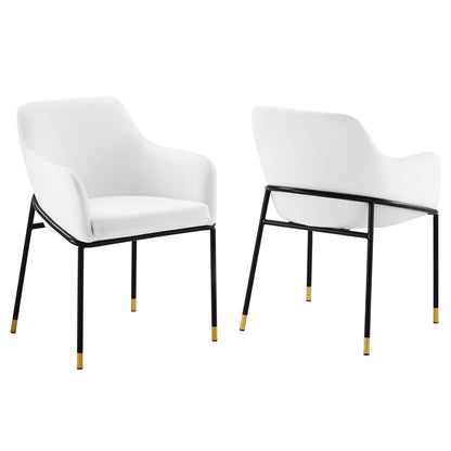 Jovi Performance Velvet Dining Armchair Set of 2 by Modway