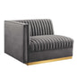 Sanguine Channel Tufted Performance Velvet Modular Sectional Sofa Left-Arm Chair by Modway
