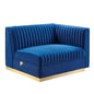Sanguine Channel Tufted Performance Velvet Modular Sectional Sofa Right-Arm Chair by Modway