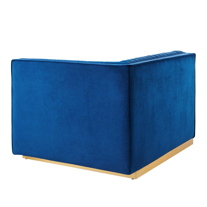 Sanguine Channel Tufted Performance Velvet Modular Sectional Sofa Right-Arm Chair by Modway