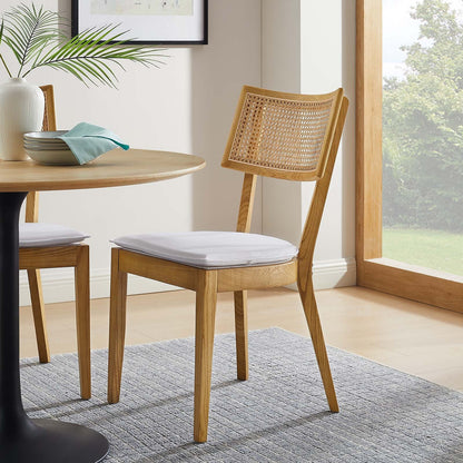 Caledonia Fabric Upholstered Wood Dining Chair Set of 2 by Modway