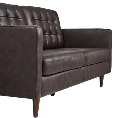 Exalt Tufted Leather Sofa by Modway