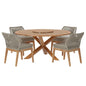 Wellspring 5-Piece Outdoor Patio Teak Wood Dining Set by Modway