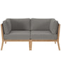 Clearwater Outdoor Patio Teak Wood Loveseat by Modway
