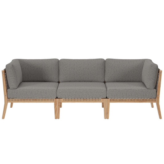 Clearwater Outdoor Patio Teak Wood Sofa by Modway