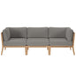 Clearwater Outdoor Patio Teak Wood Sofa by Modway