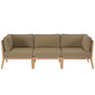 Clearwater Outdoor Patio Teak Wood Sofa by Modway