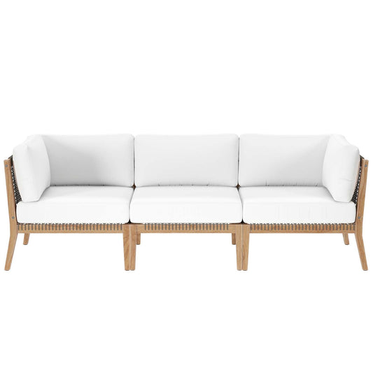 Clearwater Outdoor Patio Teak Wood Sofa by Modway