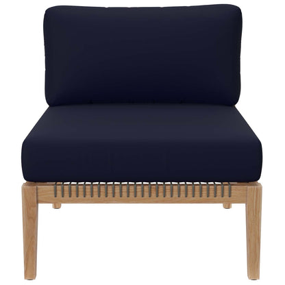 Clearwater 4-Piece Outdoor Patio Teak Wood Sectional Sofa by Modway