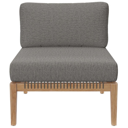 Clearwater 5-Piece Outdoor Patio Teak Wood Sectional Sofa by Modway