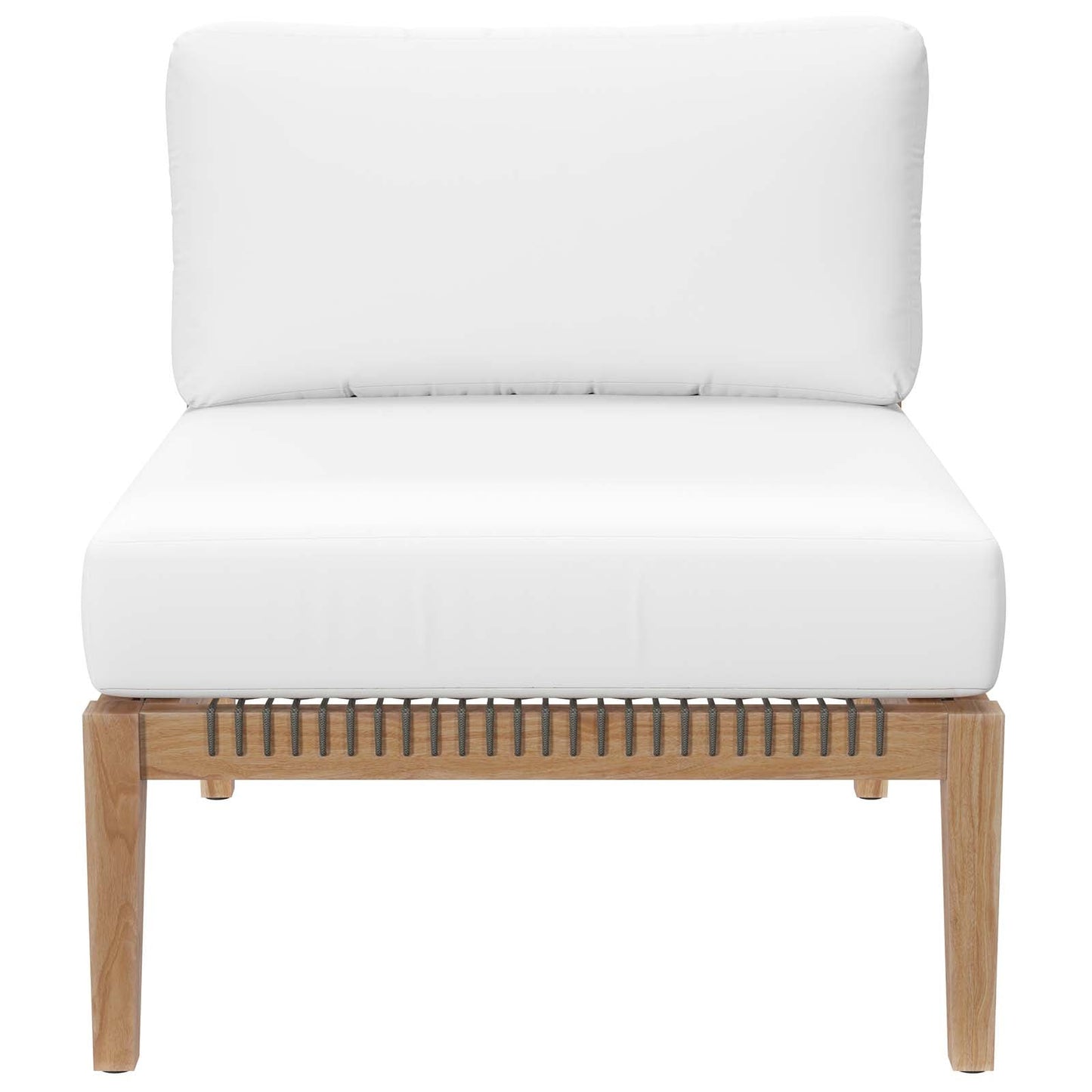 Clearwater 6-Piece Outdoor Patio Teak Wood Sectional Sofa by Modway