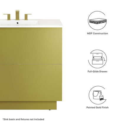 Quantum 36" Bathroom Vanity Cabinet (Sink Basin Not Included) by Modway