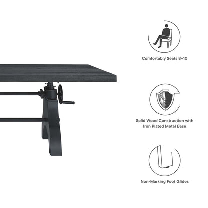 Genuine 96" Crank Adjustable Height Dining and Conference Table by Modway