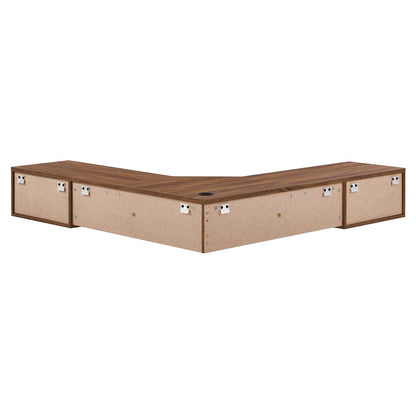 Render Wall Mount Corner Office Desk by Modway