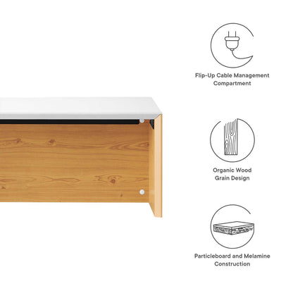 Kinetic 38" Wall-Mount Office Desk by Modway