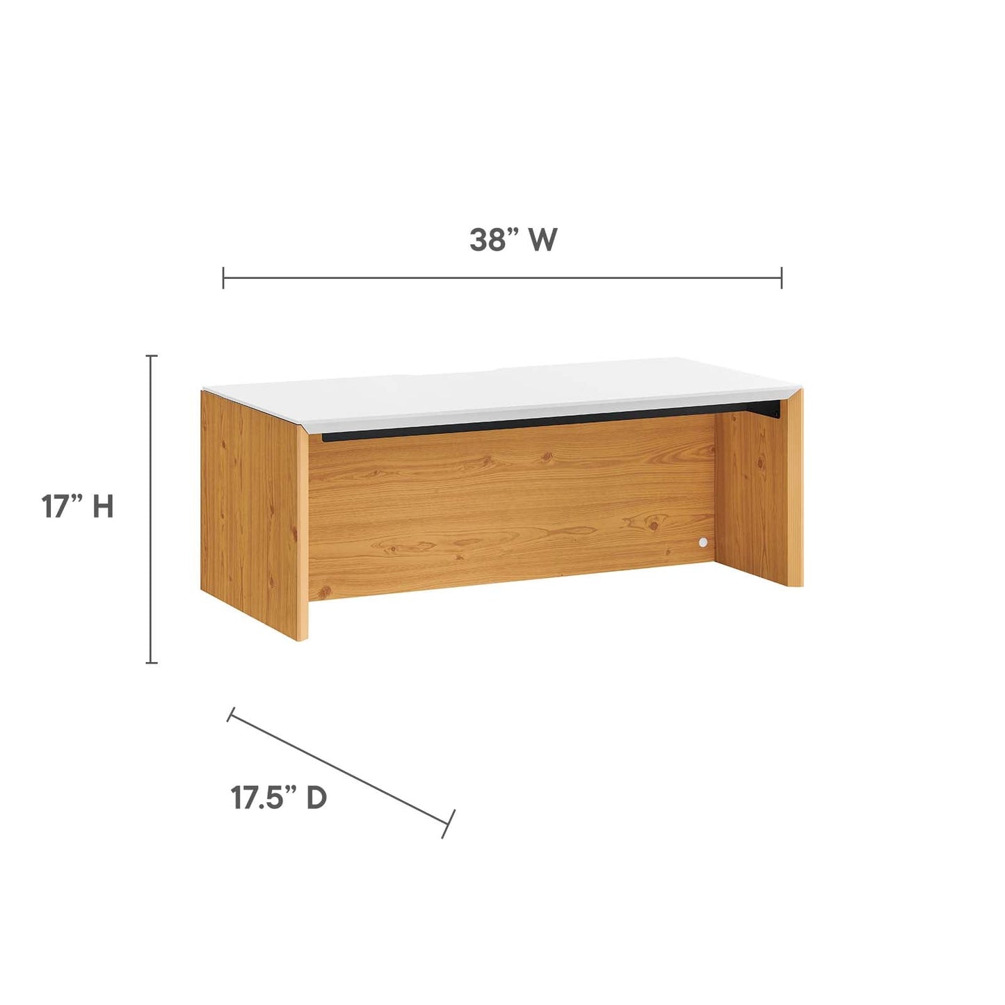 Kinetic 38" Wall-Mount Office Desk by Modway