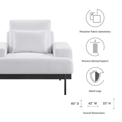 Proximity Upholstered Fabric Armchair by Modway