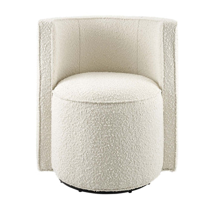 Della Boucle Fabric Swivel Chair by Modway