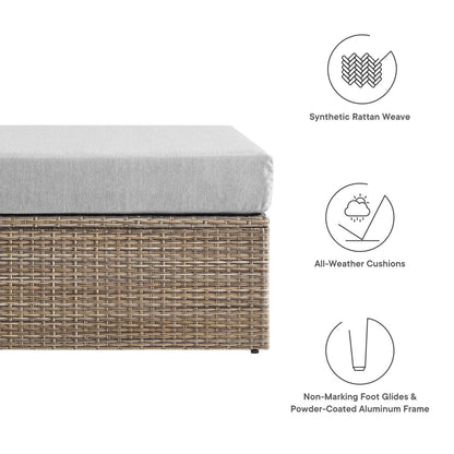 Convene Outdoor Patio Rectangle Ottoman by Modway